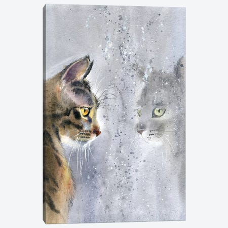 Cat By The Window II Canvas Print #IGN10} by Marina Ignatova Canvas Art