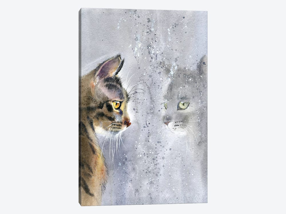 Cat By The Window II by Marina Ignatova 1-piece Canvas Print