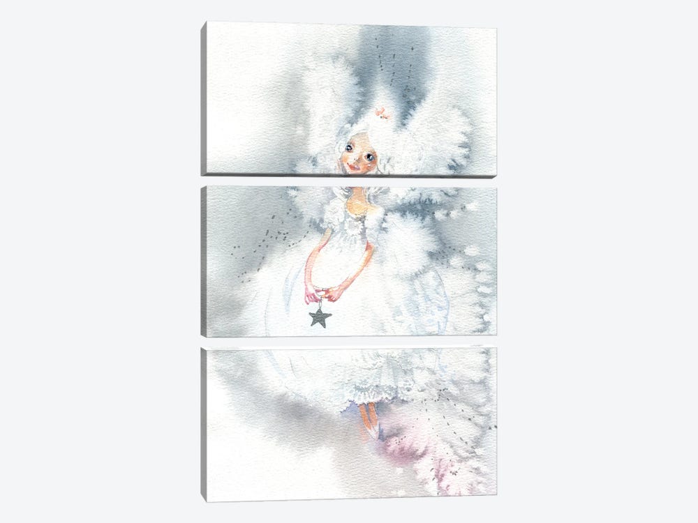 Snow Fairy by Marina Ignatova 3-piece Canvas Artwork