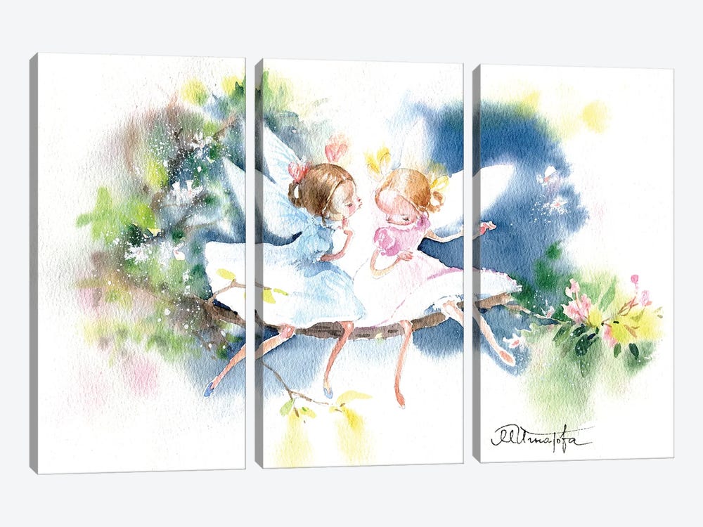 Fairies Of Good News by Marina Ignatova 3-piece Canvas Artwork