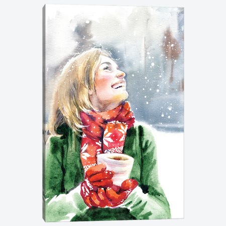 Snowfall Canvas Print #IGN116} by Marina Ignatova Canvas Art Print
