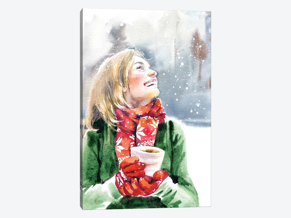 Snowfall by Marina Ignatova 1-piece Canvas Print