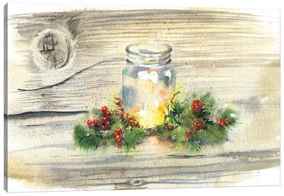Christmas Candle Canvas Art Print - Marina Ignatova