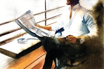 Morning News by Marina Ignatova canvas print