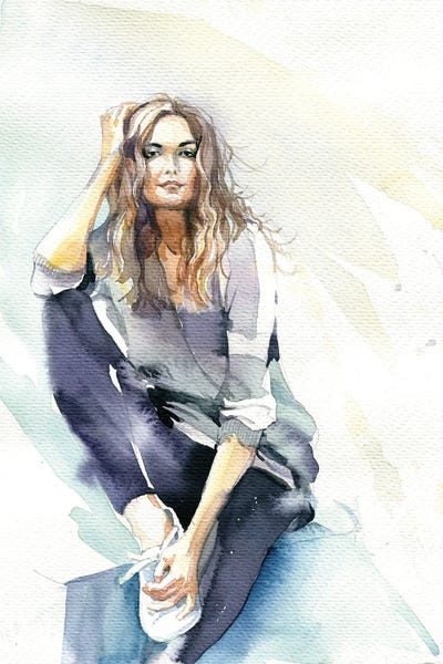 Marina Ignatova: Sitting Girl by Marina Ignatova
