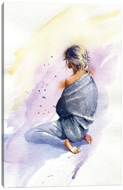 Sitting On The Floor Canvas Art Print - Marina Ignatova