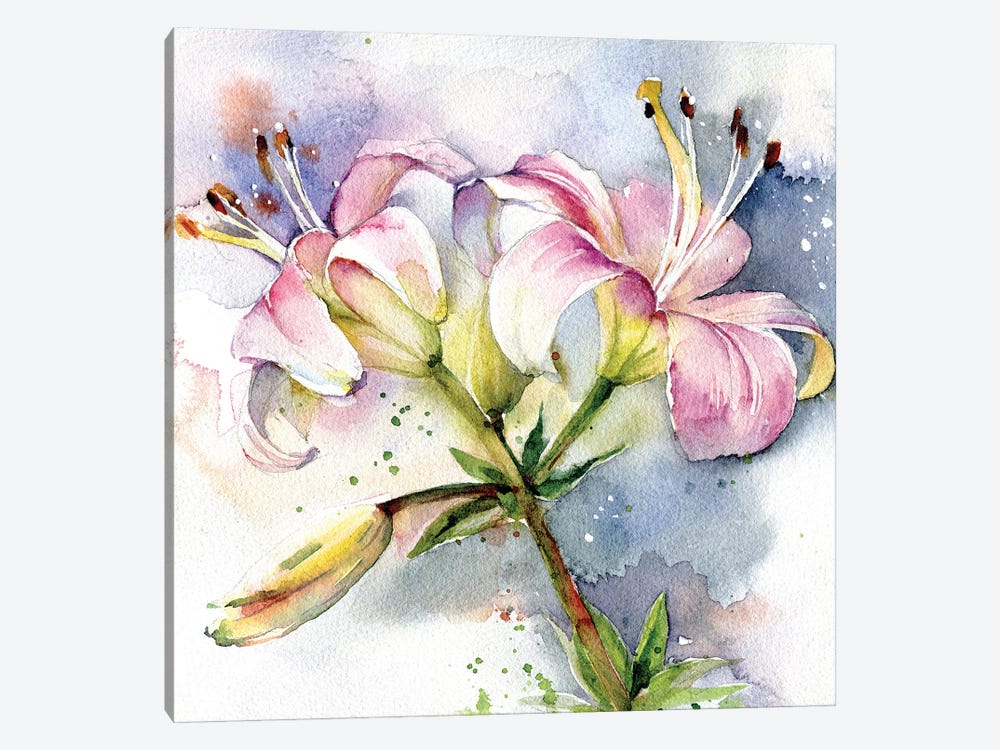 Pink Lilies by Marina Ignatova 1-piece Art Print