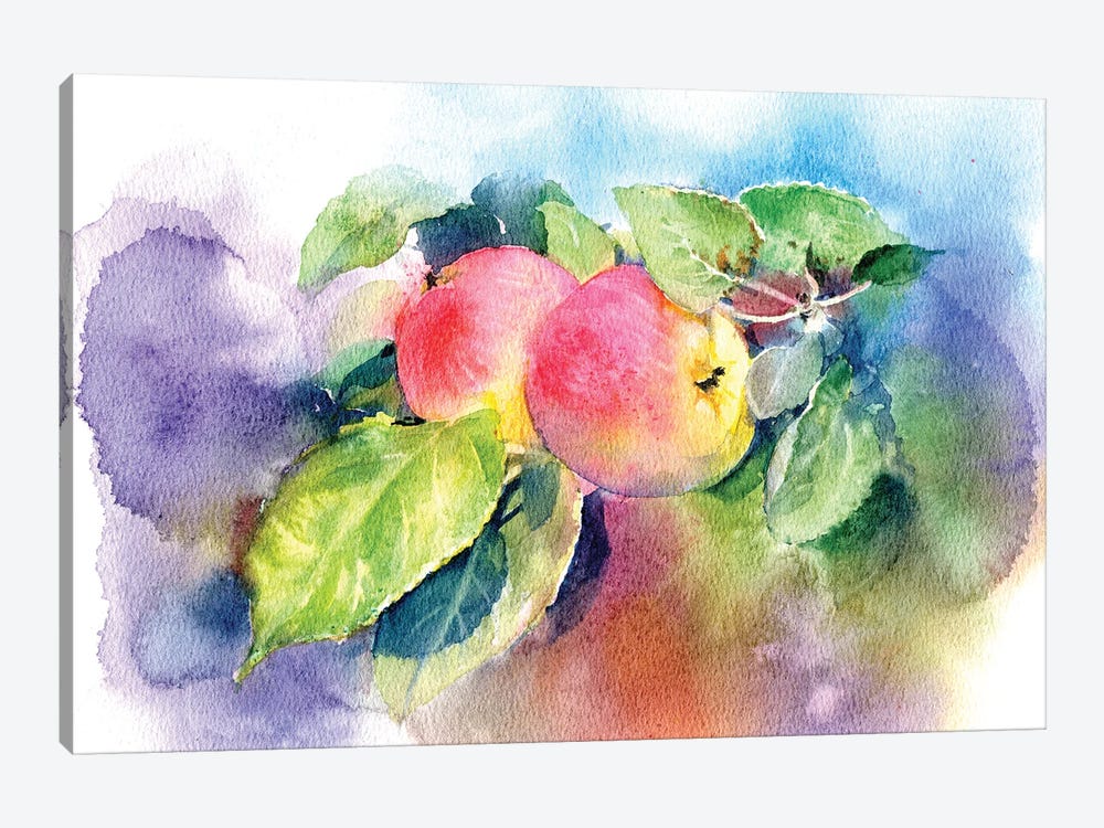 Apples On A Branch by Marina Ignatova 1-piece Canvas Wall Art