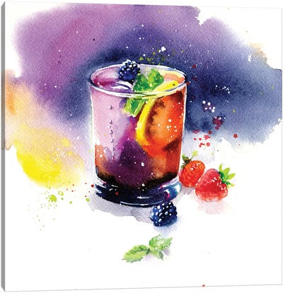 Cocktail Canvas Art Print - Berry Art