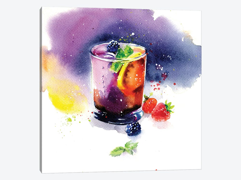 Cocktail by Marina Ignatova 1-piece Canvas Print