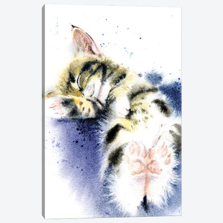 Sleeping Kitten Canvas Print #IGN152} by Marina Ignatova Canvas Artwork