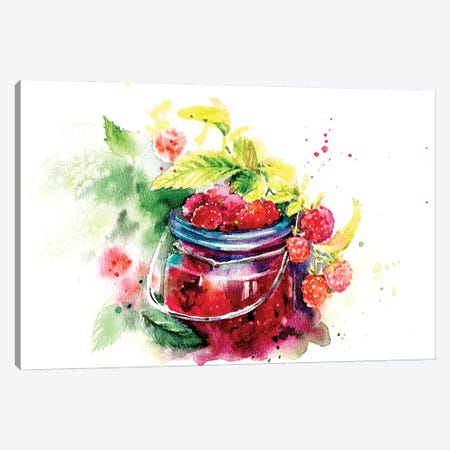 Raspberries Canvas Print #IGN154} by Marina Ignatova Art Print
