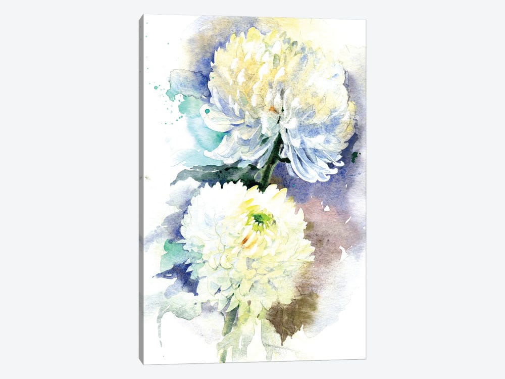 2 Chrysanthemums by Marina Ignatova 1-piece Canvas Wall Art