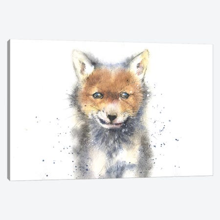 Fox Cub Canvas Print #IGN18} by Marina Ignatova Canvas Wall Art