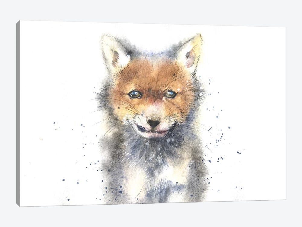 Fox Cub by Marina Ignatova 1-piece Canvas Print
