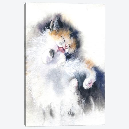 Kitty Bath Canvas Print #IGN22} by Marina Ignatova Canvas Print