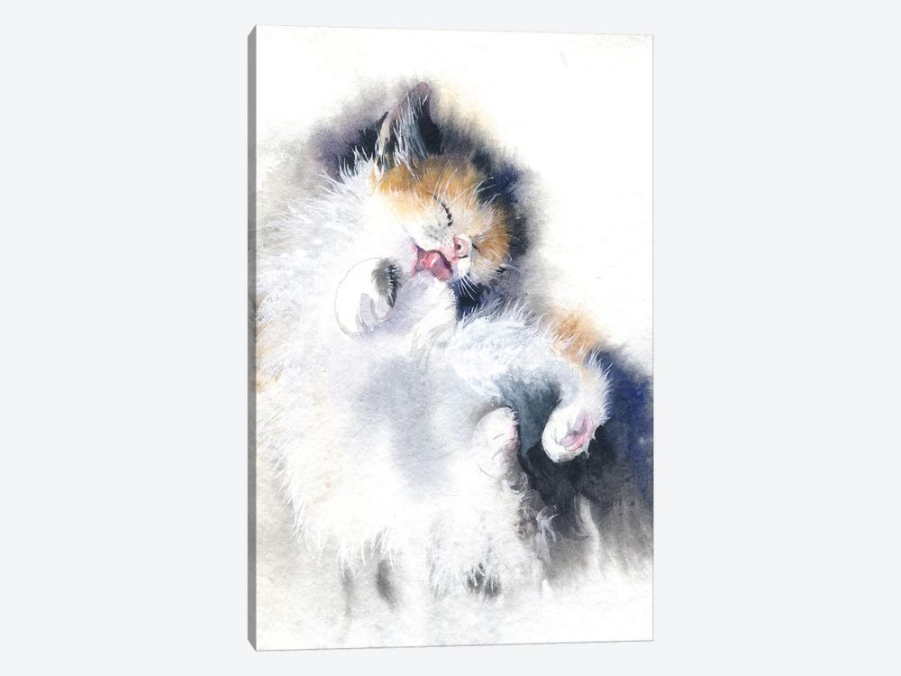 Kitty Bath by Marina Ignatova 1-piece Canvas Art