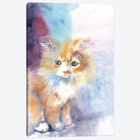 Kitty In The Light Canvas Print #IGN23} by Marina Ignatova Canvas Print