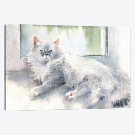 Liza The Cat Canvas Print #IGN24} by Marina Ignatova Canvas Artwork