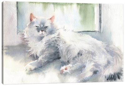 Liza The Cat Canvas Art Print - Marina Ignatova