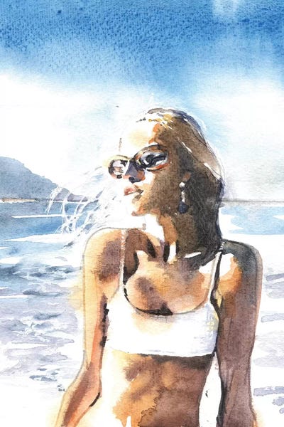 On A Beach by Marina Ignatova framed wall art