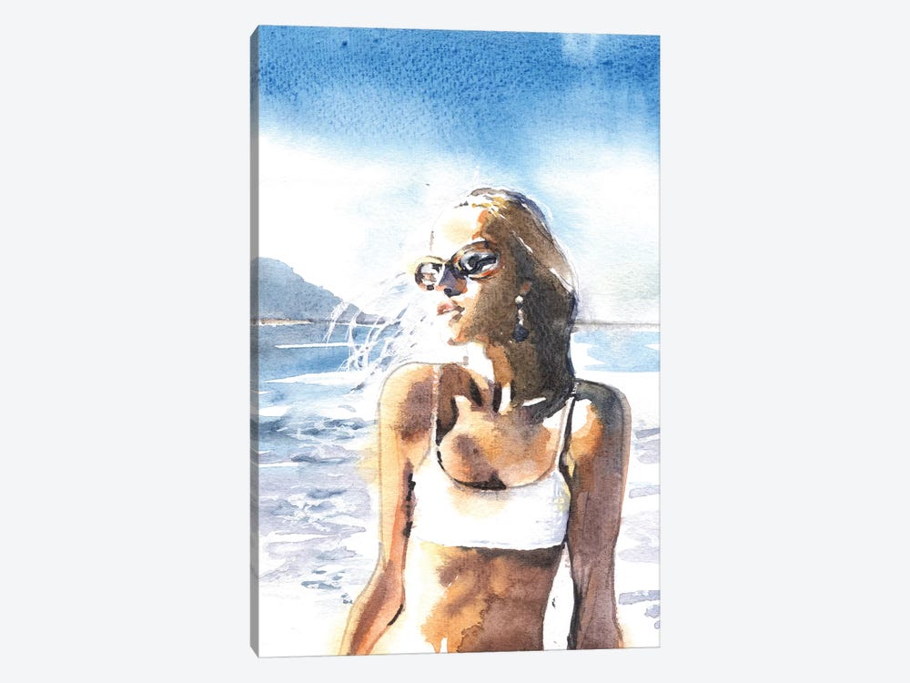 On A Beach by Marina Ignatova 1-piece Canvas Art Print