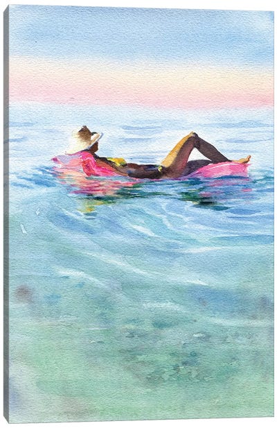 On A Mattress II Canvas Art Print - Serene Watercolors