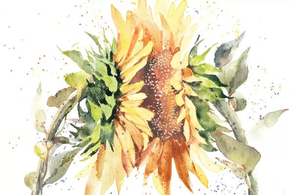 Serene Watercolors: Sunflowers by Marina Ignatova