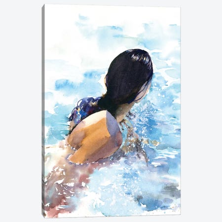 Swimmer Canvas Print #IGN35} by Marina Ignatova Canvas Print