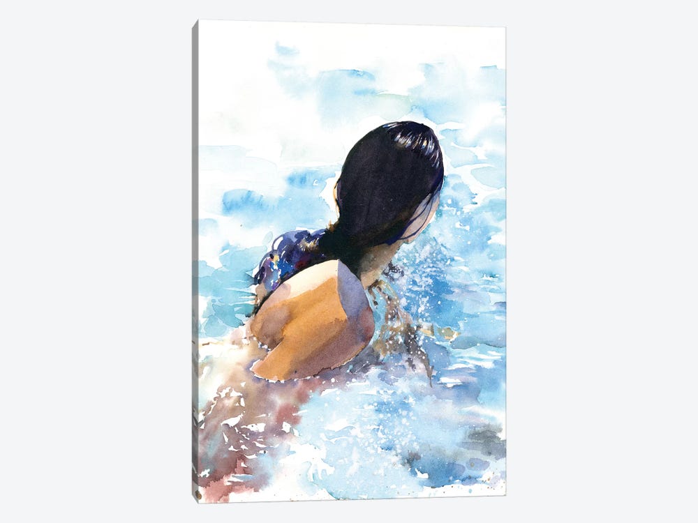 Swimmer by Marina Ignatova 1-piece Canvas Art