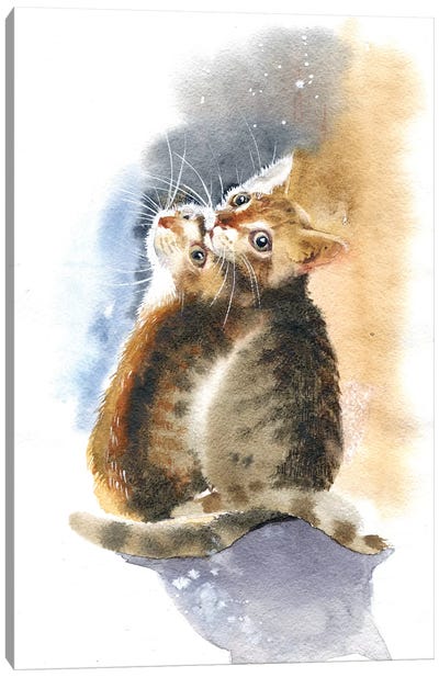 Two Kittens Canvas Art Print - Marina Ignatova