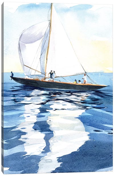 Under The Sails Canvas Art Print - Serene Watercolors