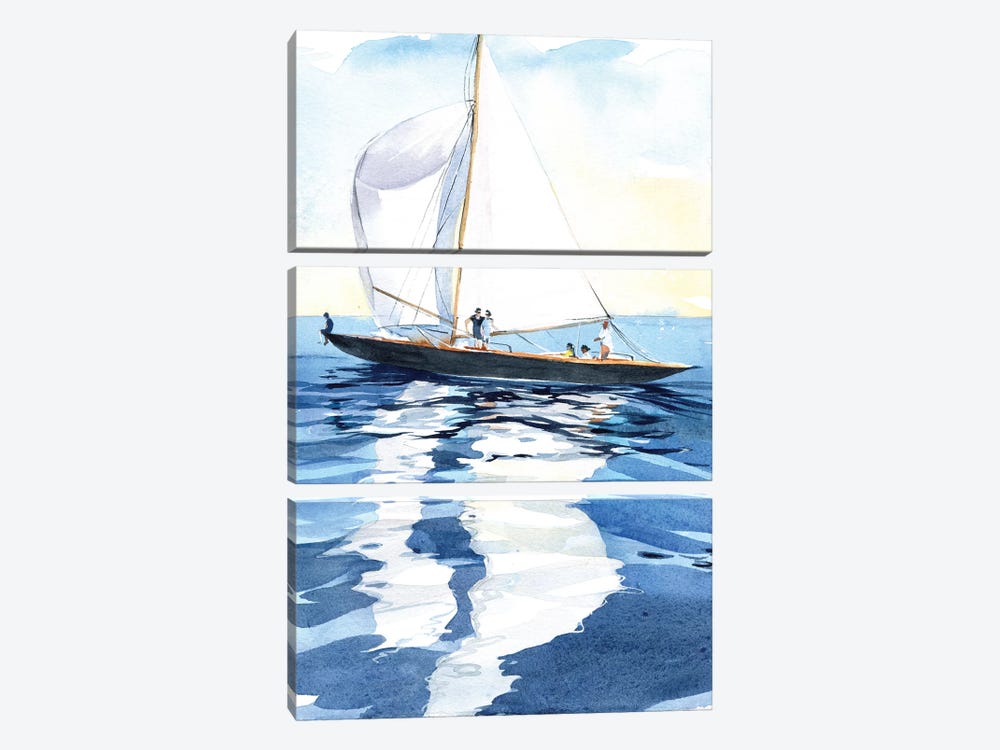 Under The Sails by Marina Ignatova 3-piece Canvas Art Print