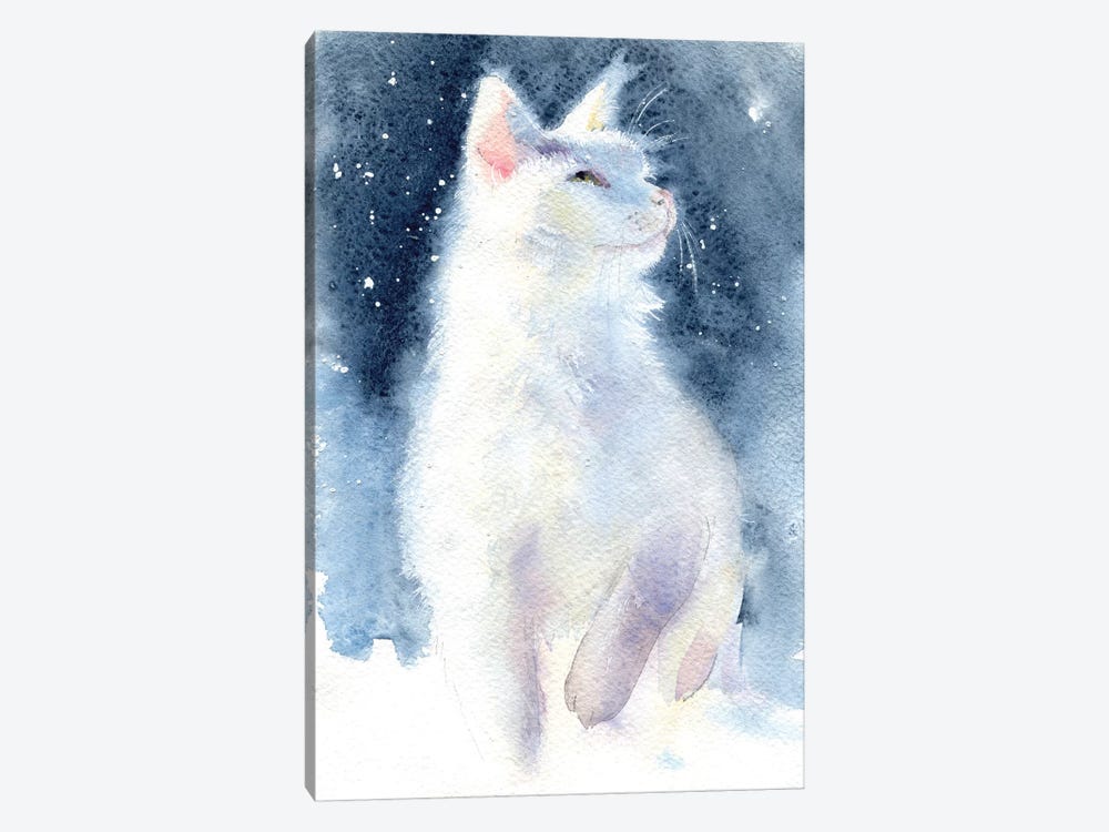 White Kitten II by Marina Ignatova 1-piece Canvas Artwork