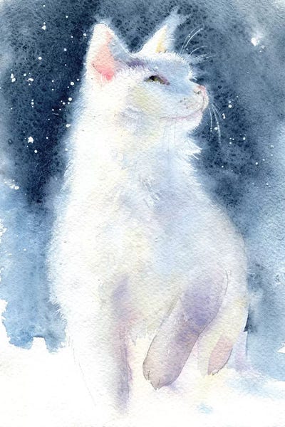 Kittens: White Kitten II by Marina Ignatova
