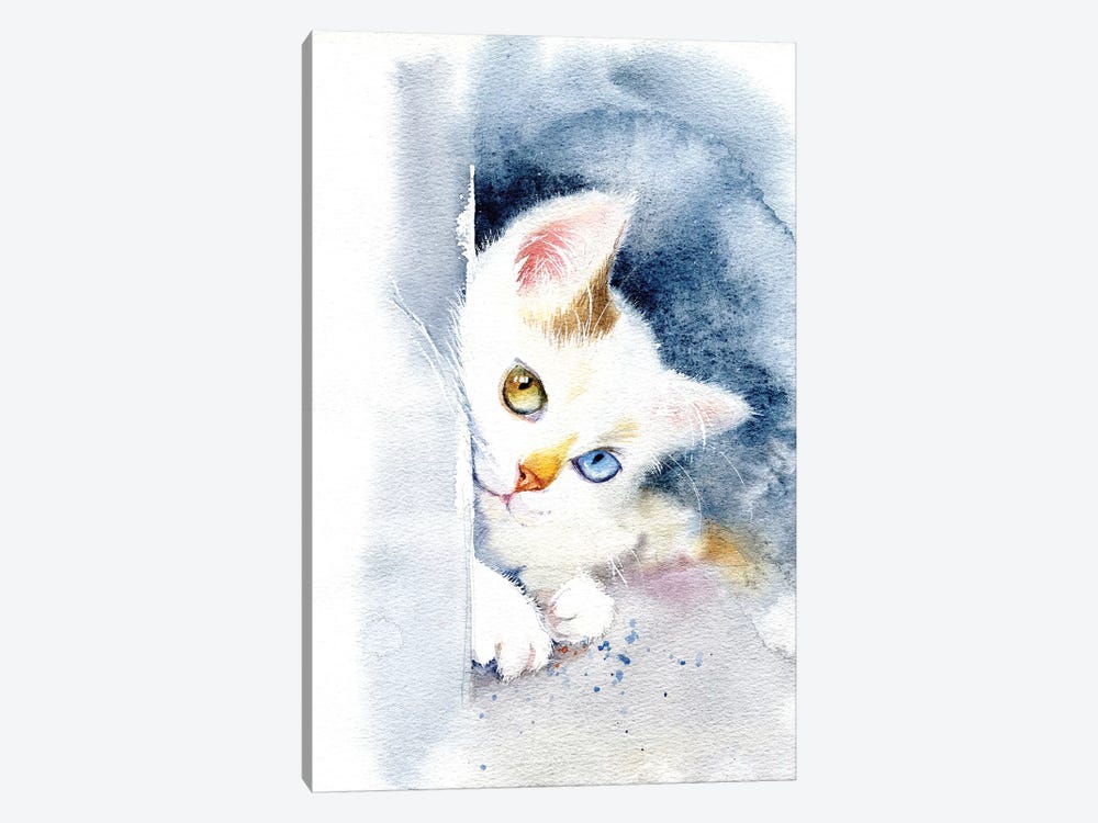 Kitten With Colorful Eyes by Marina Ignatova 1-piece Art Print