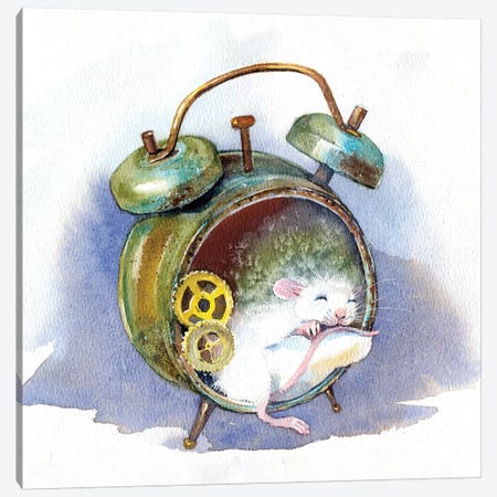 White Mouse Canvas Print #IGN58} by Marina Ignatova Canvas Artwork