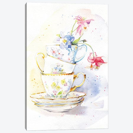 Tea Ware Canvas Print #IGN59} by Marina Ignatova Canvas Artwork