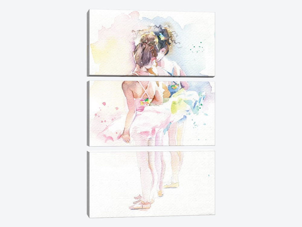 Little Ballerinas by Marina Ignatova 3-piece Canvas Wall Art