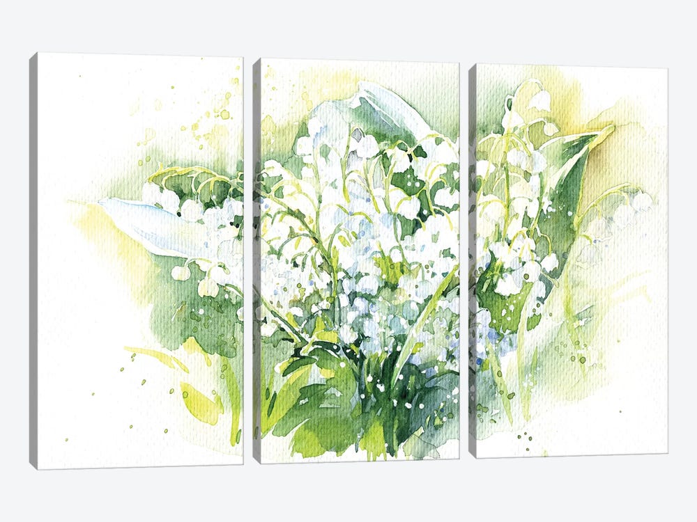 May-Lily by Marina Ignatova 3-piece Canvas Print