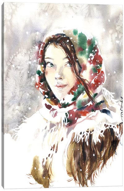 Russian Winter Canvas Art Print - Marina Ignatova