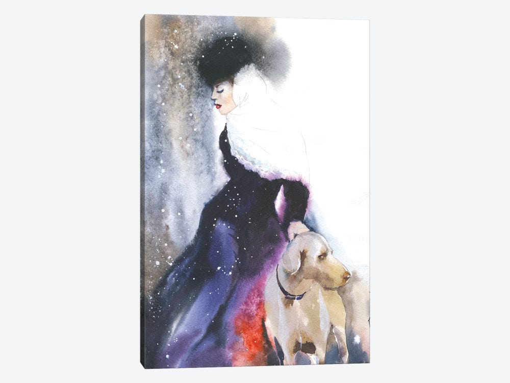 Lady With A Dog by Marina Ignatova 1-piece Canvas Art