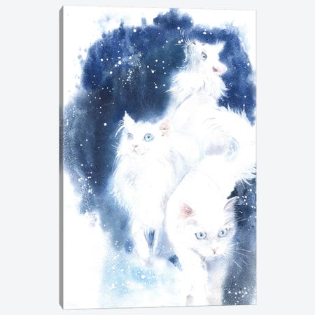 White Cats Canvas Print #IGN80} by Marina Ignatova Art Print