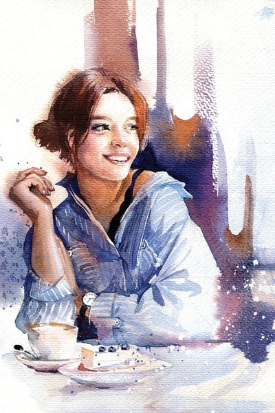 Marina Ignatova: Girl In Blue by Marina Ignatova