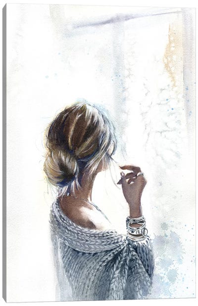 By The Window Canvas Art Print - Marina Ignatova