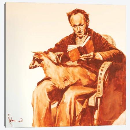Old Man With Goat Canvas Print #IGS102} by Igor Shulman Canvas Art Print
