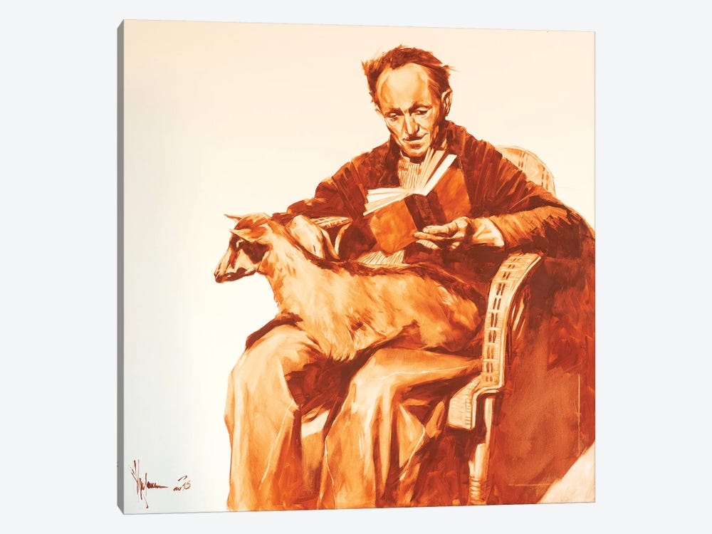 Old Man With Goat by Igor Shulman 1-piece Canvas Print