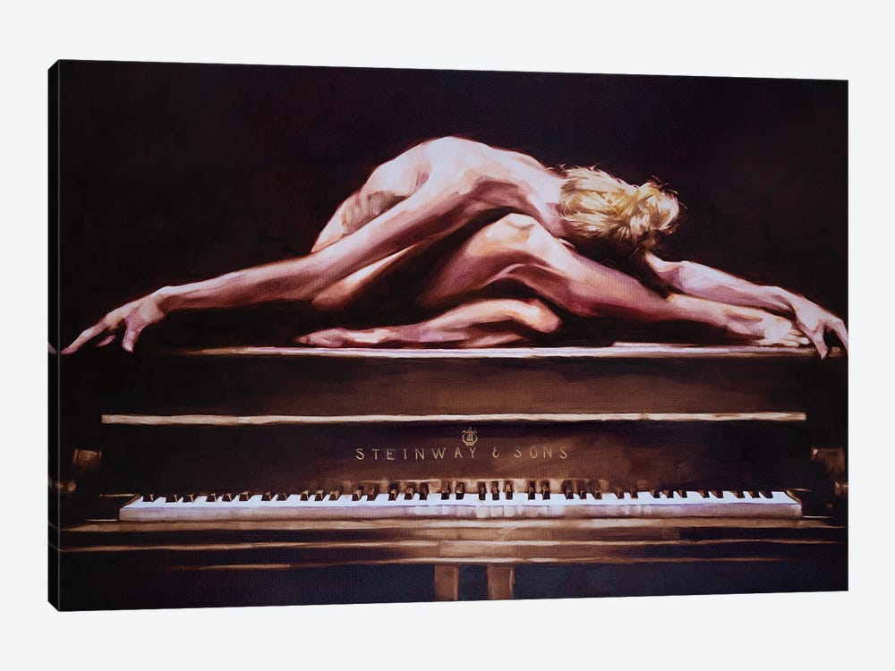 Nude On Piano II by Igor Shulman 1-piece Canvas Art