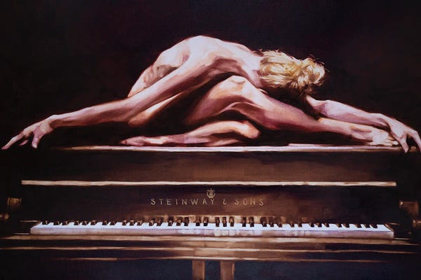 Pianos: Nude On Piano II by Igor Shulman