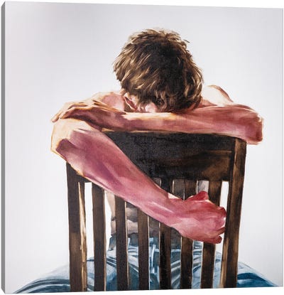 Portrait Of An Anxious Men Canvas Art Print - Body Language
